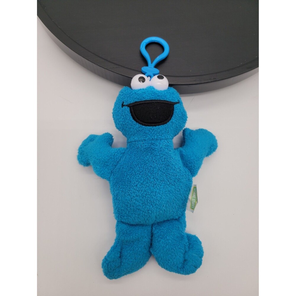 Sesame Street Cookie Monster Plush Clip-On Stuffed Animal Blue Small 2019